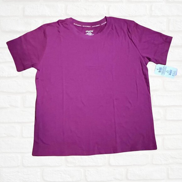 NWT Joyspun Women’s Pajama Set Soft Cotton Tee & Plaid Flannel Pants Medium Gift - Picture 5 of 6